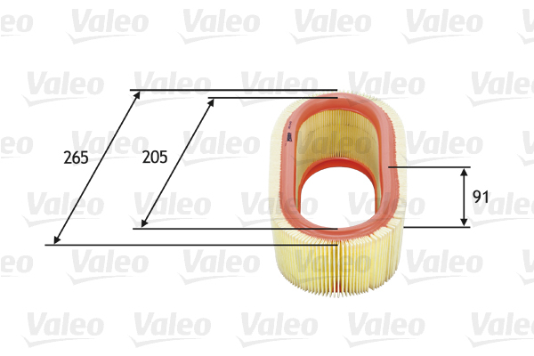 Filtru aer VALEO LOG./SAND. 1.4./1.6 585647 [1]