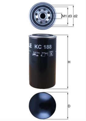 Filtru combustibil MAHLE KC188 [1]