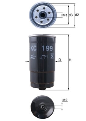 Filtru combustibil MAHLE KC199 [1]