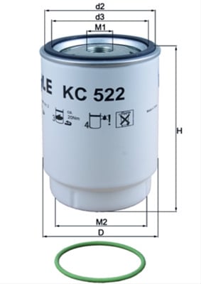 Filtru combustibil MAHLE KC522D [1]