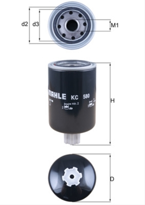 Filtru combustibil MAHLE KC580 [1]