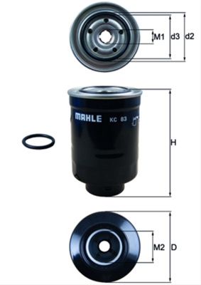 Filtru combustibil MAHLE KC83D [1]
