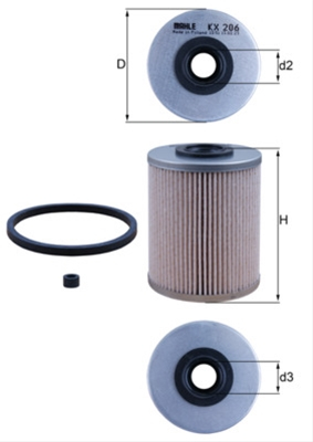 Filtru combustibil MAHLE KX206D [1]
