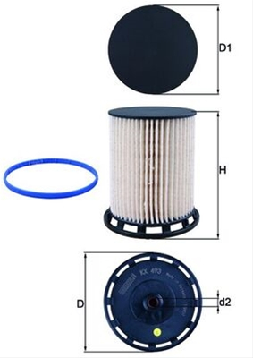 Filtru combustibil MAHLE KX493D [1]