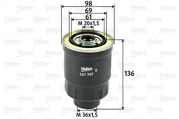 Filtru combustibil VALEO 587707 [1]
