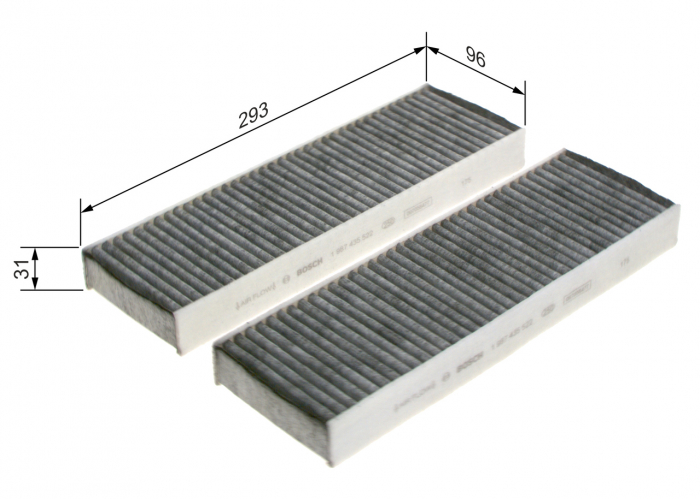 Filtru habitaclu BOSCH cu carbon activ 1987435522 [2]