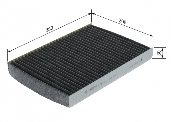 Filtru habitaclu BOSCH cu carbon activ 1987432300 [4]