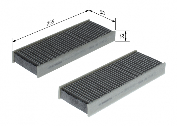 Filtru habitaclu BOSCH cu carbon activ 1987435525 [4]
