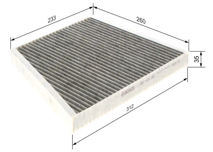 Filtru habitaclu BOSCH cu carbon activ 1987432381 [4]
