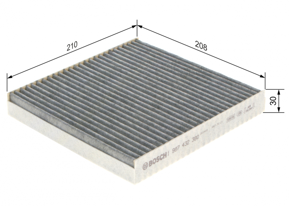 Filtru habitaclu cu carbon activ BOSCH 1987432380 [5]
