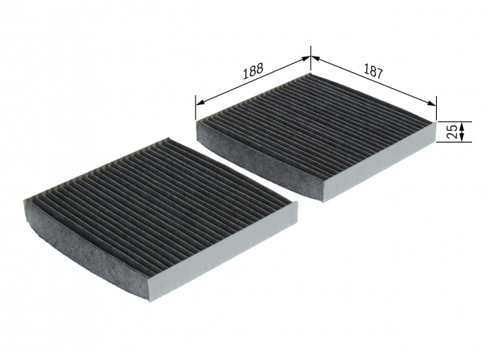 Filtru habitaclu BOSCH cu carbon activ 1987432542 [3]