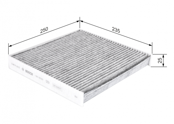 Filtru habitaclu BOSCH cu carbon activ 1987435551 [2]