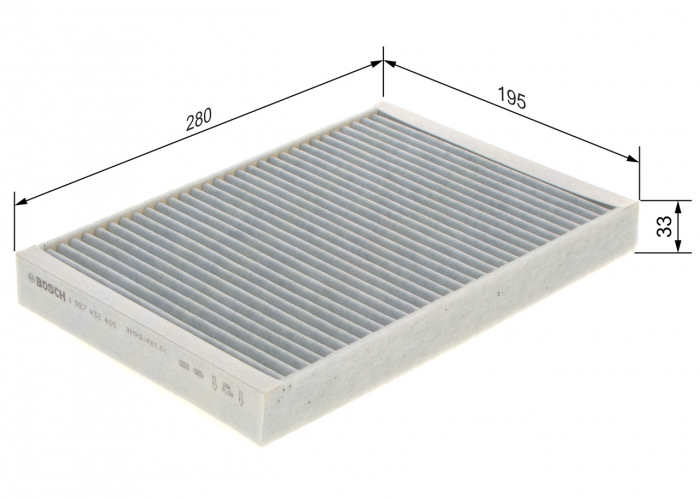 Filtru habitaclu cu carbon activ BOSCH 1987432405 [1]