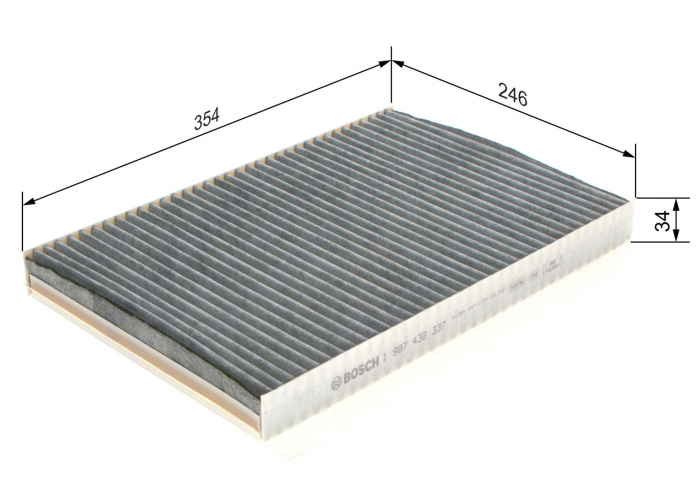 Filtru habitaclu BOSCH cu carbon activ 1987432337 [5]