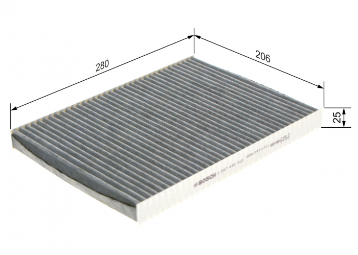 Filtru habitaclu BOSCH cu carbon activ 1987432312 [4]