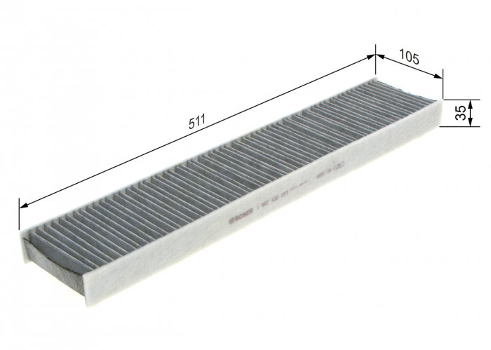 Filtru habitaclu BOSCH cu carbon activ 1987432373 [4]