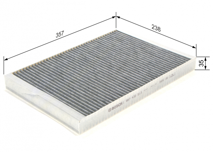 Filtru habitaclu BOSCH cu carbon activ 1987432513 [1]