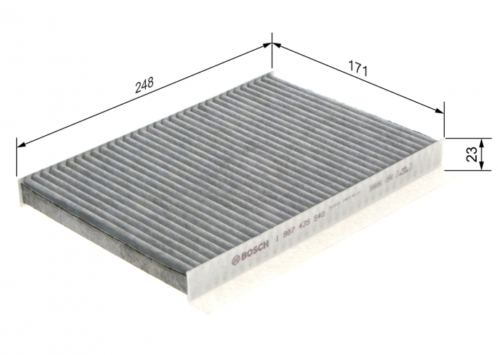 Filtru habitaclu BOSCH cu carbon activ 1987435540 [4]