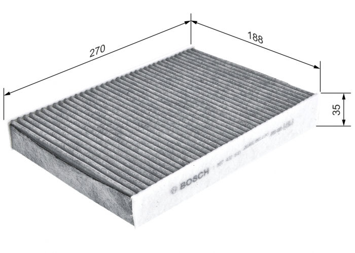 Filtru habitaclu BOSCH cu carbon activ 1987432549 [4]