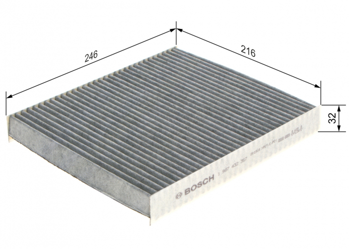 Filtru habitaclu BOSCH cu carbon activ 1987432357 [3]