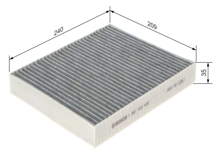 Filtru habitaclu BOSCH cu carbon activ 1987432409 [5]
