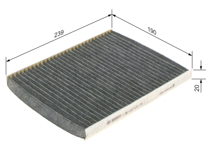 Filtru habitaclu BOSCH cu carbon activ 1987432415 [5]