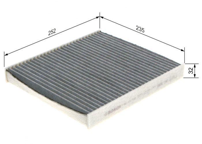 Filtru habitaclu BOSCH cu carbon activ 1987432543 [2]