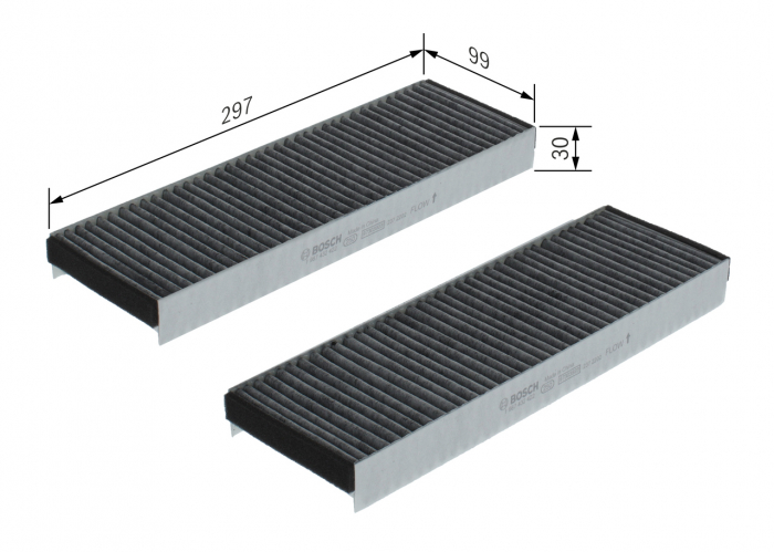 Filtru habitaclu BOSCH cu carbon activ 1987432422 [3]