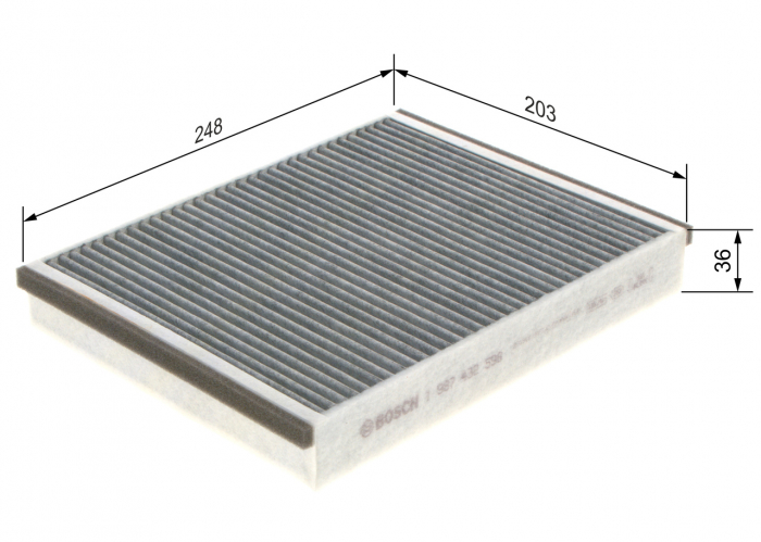 Filtru habitaclu BOSCH cu carbon activ 1987432598 [2]