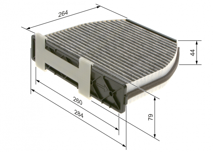 Filtru habitaclu BOSCH cu carbon activ 1987435001 [2]