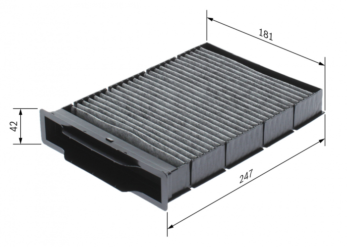 Filtru habitaclu BOSCH cu carbon activ 1987432393 [1]