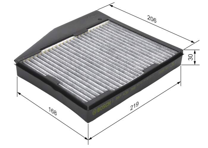 Filtru habitaclu BOSCH cu carbon activ 1987432365 [3]