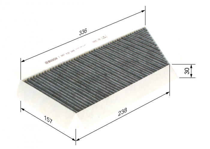 Filtru habitaclu BOSCH cu carbon activ 1987432348 [2]