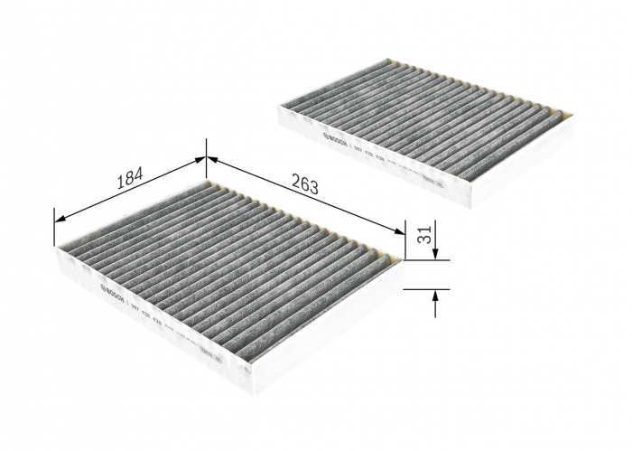 Filtru habitaclu BOSCH cu carbon activ 1987432438 [4]