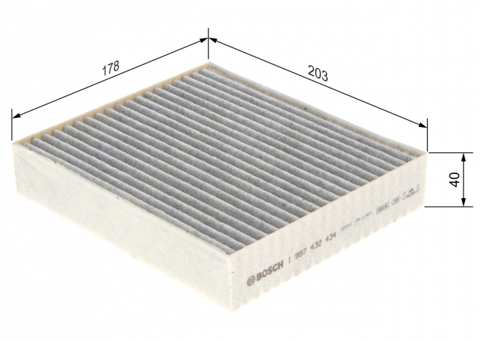 Filtru habitaclu BOSCH cu carbon activ 1987432434 [3]