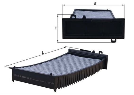 Filtru habitaclu cu carbon activ MAHLE LAK127 [1]