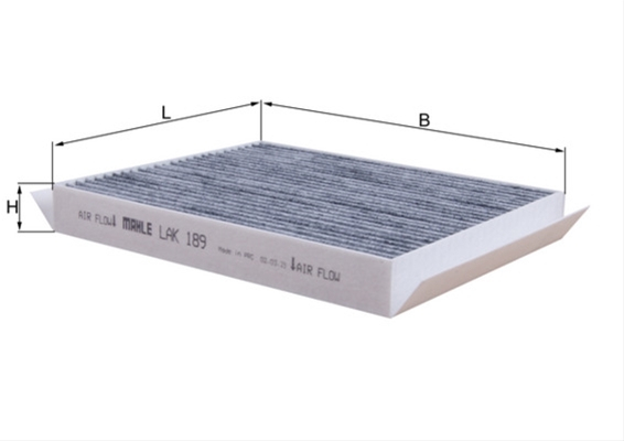 Filtru habitaclu cu carbon activ MAHLE LAK189 [1]
