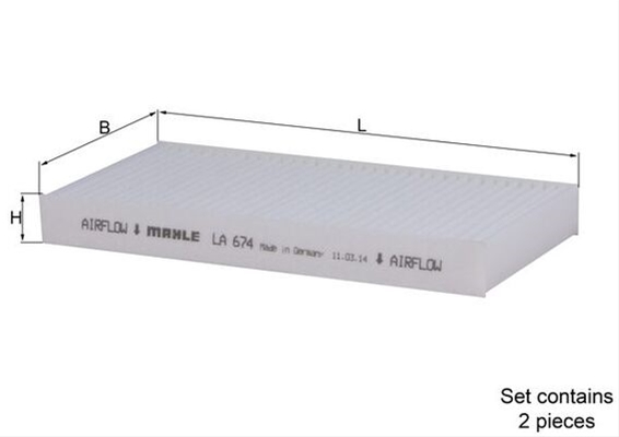 Filtru habitaclu MAHLE LA674/S [1]