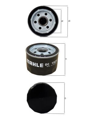 Filtru ulei MAHLE OC1824 [1]