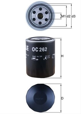 Filtru ulei MAHLE OC262 [1]