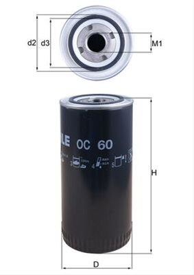 Filtru ulei MAHLE OC60 [1]