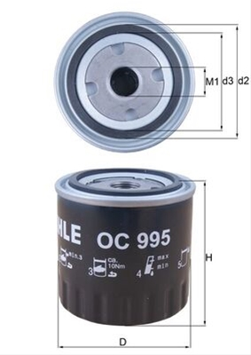 Filtru ulei MAHLE OC995 [1]