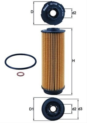 Filtru ulei MAHLE OX1146D [1]