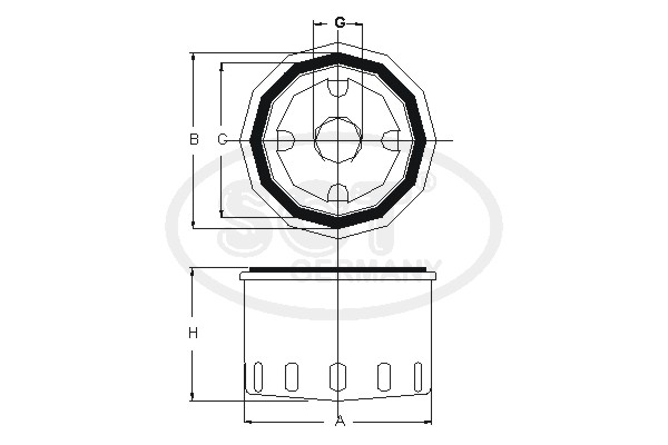 Filtru ulei SCT-MANNOL (D1=68 H=67) SM 160 [1]