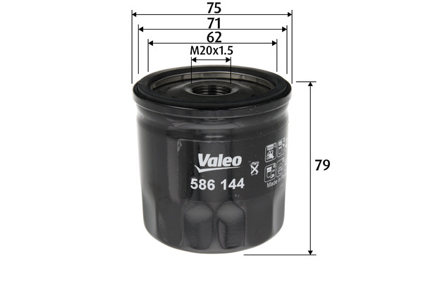 Filtru ulei VALEO LOG. II 586144 [2]