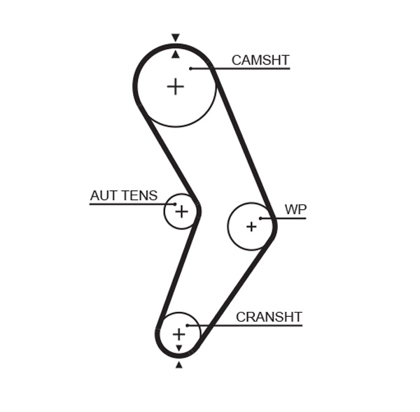Kit distributie log./sand. 1.4 /1.6 2010-> ps GATES K015662XS [1]