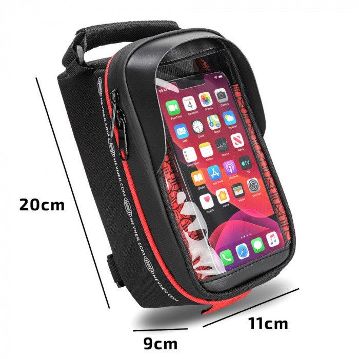 Gentuta Impermeabila Pentru Bicicleta Cu Suport Telefon [8]