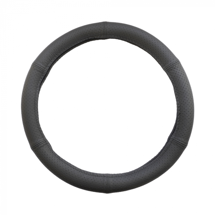 Husa Volan Piele Naturala Perforata Negru 44-46 Cm [3]