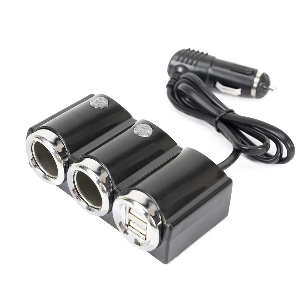 INCARCATOR AUTO SPLITER PNI LIGHTER 20 12V/24V, CU 2 IESIRI BRICHETA, 2 X USB (1A), INDICATOR LED [2]