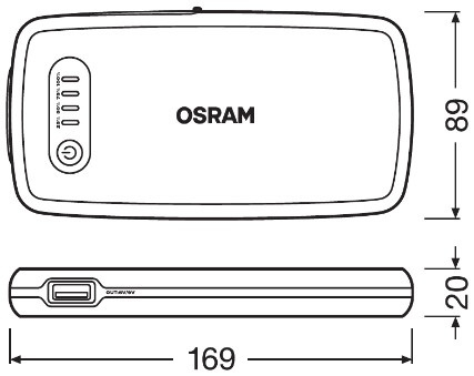 Jump Starter / Acumulator Extern Pornire Auto 12V 6000Mah Osram Battery Start 200 [3]
